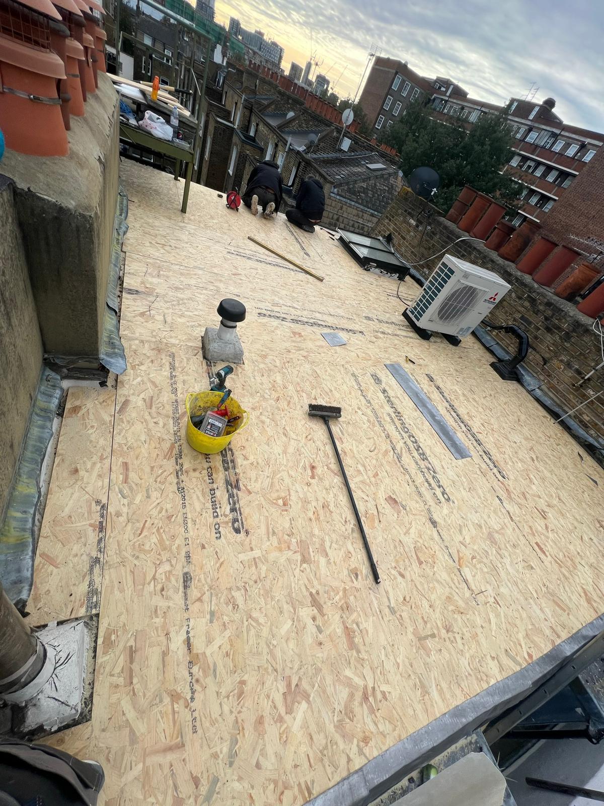 Professional flat roof maintenance in London by Roofers London